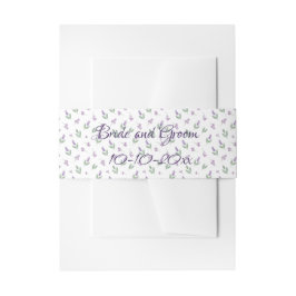 Lavender Lilac Floral Arch Wedding Invitation Einladungsbanderole