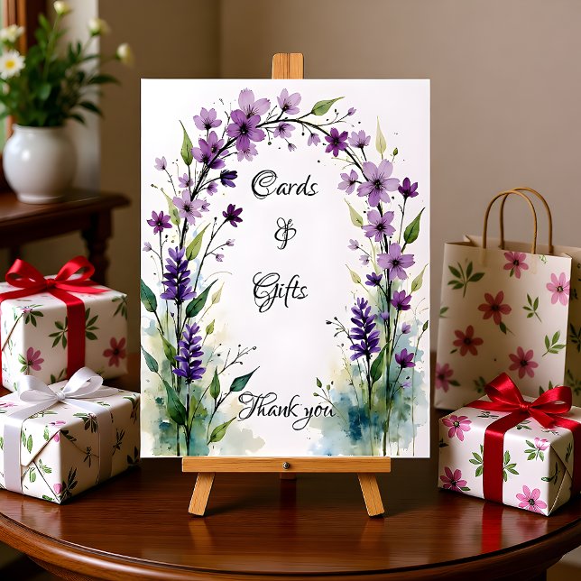 Lavender Lilac Floral Cards & Gifts  Sockelschild (Von Creator hochgeladen)