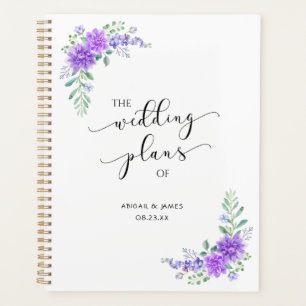 Lavender Lilac Floral Wedding Planner Planer