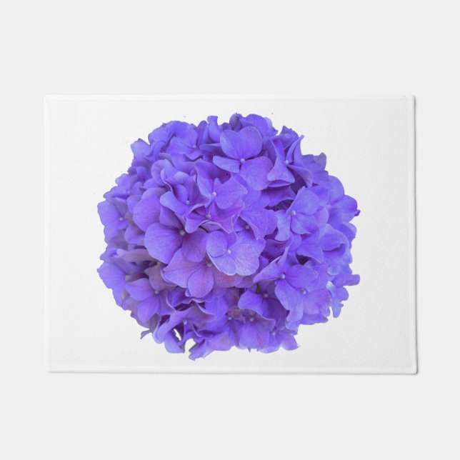 Lavender lilac lila Hydrangeas violette Blumen Fußmatte (Vorderseite)