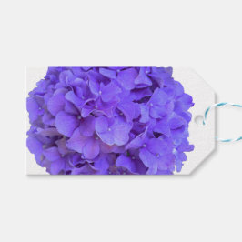 Lavender lilac lila Hydrangeas violette Blumen Geschenkanhänger