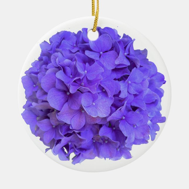 Lavender lilac lila Hydrangeas violette Blumen Keramik Ornament (Vorne)