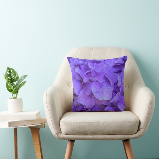 Lavender lilac lila Hydrangeas violette Blumen Kissen (Stuhl )