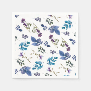 Lavender Lilac Lila Iris Frühlingsfloral Chic Serviette