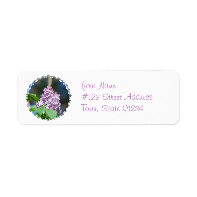 Lavender Lilacs Mailing Labels (Vorne)