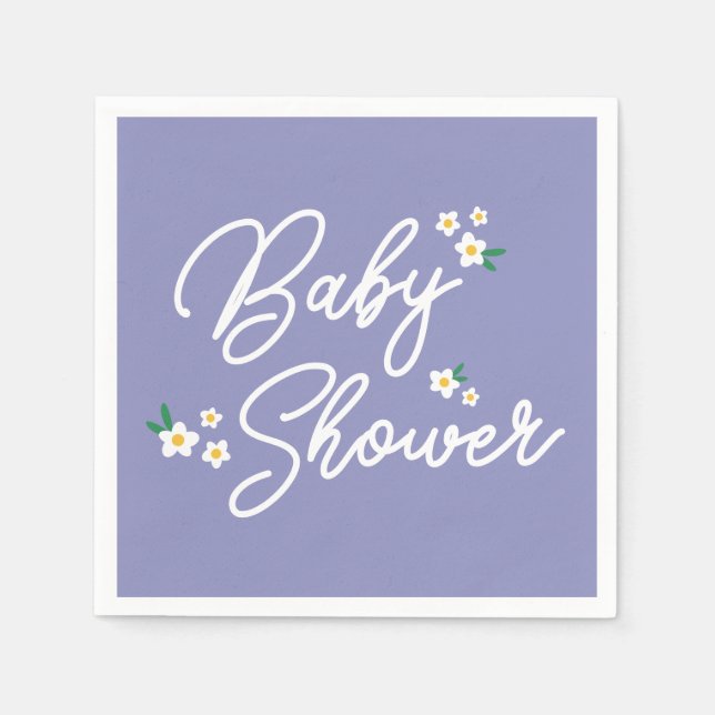 Lavender Little Lady Spring Flowers Kinderdusche Serviette (Vorderseite)