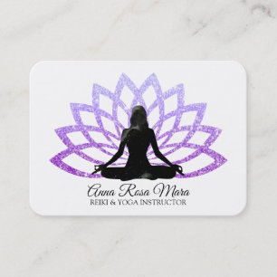 *~* Lavender Lotus Yoga Heilende Frau Energie   Visitenkarte