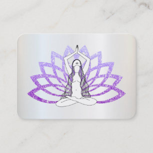 *~* Lavender Lotus Yoga Heilende Frau Energie  Visitenkarte