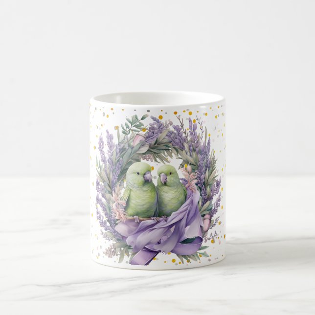 Lavender Lovebirds Kaffeetasse (Mittel)