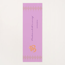 Lavender Lush Floralmalerei mit Ashtanga-Zitat Yogamatte