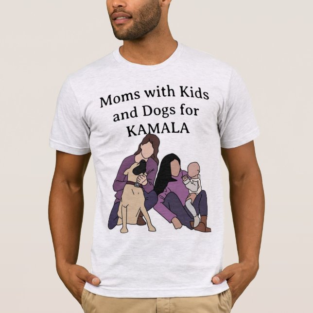 Lavender - Mama Kind und Hund für Kamala Tshirt (Vorderseite)