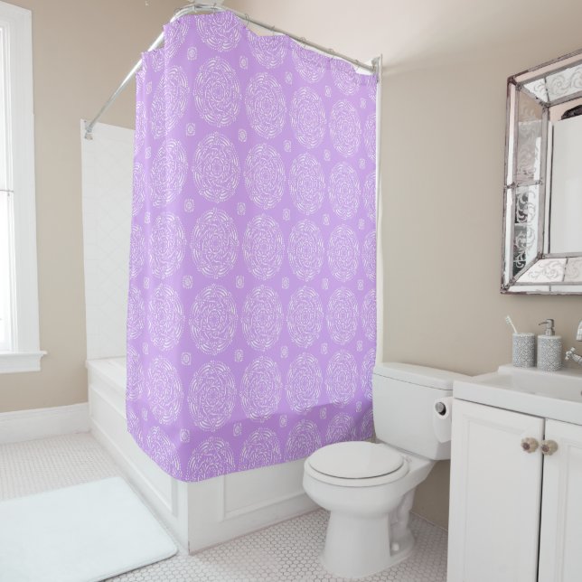 Lavender Mandala Duschvorhang (Beispiel)