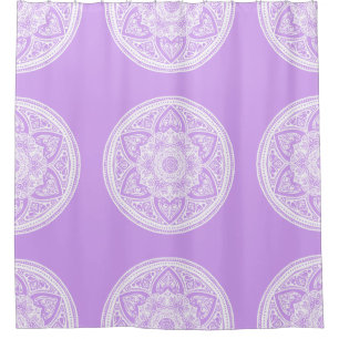 Lavender Mandala Duschvorhang