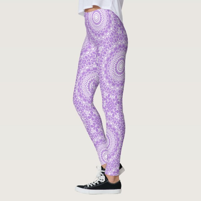 Lavender Mandala Geometric Pattern Leggings (Links)