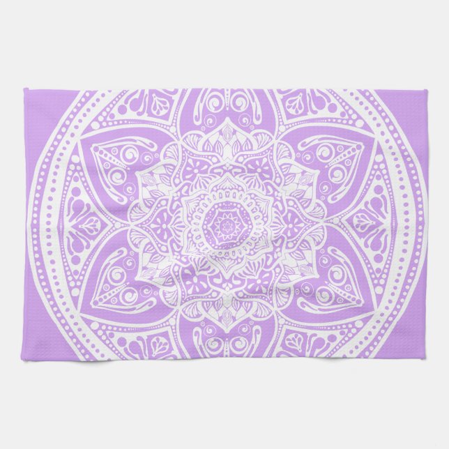 Lavender Mandala Küchentuch (Horizontal)