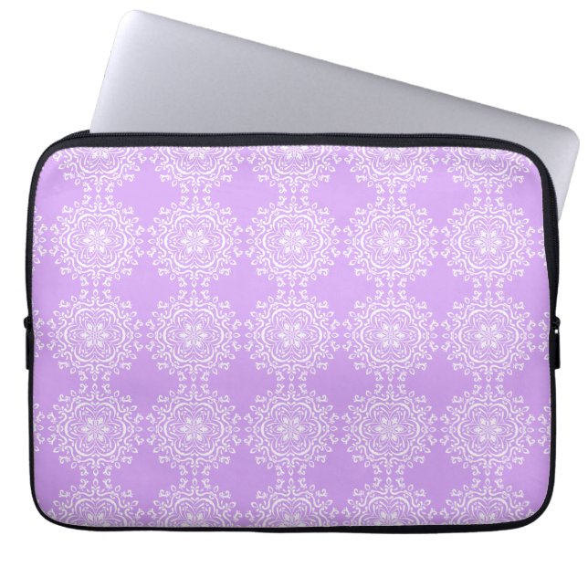 Lavender Mandala Laptopschutzhülle (Vorderseite)