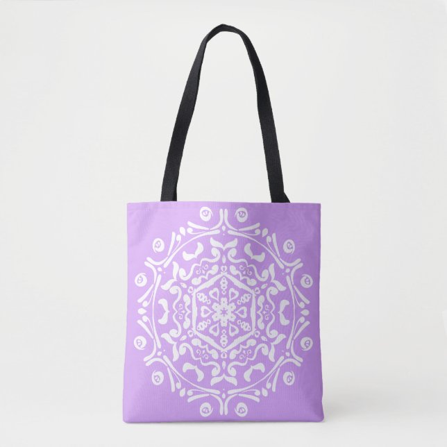 Lavender Mandala Tasche (Vorderseite)