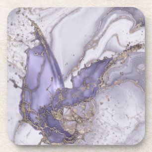 Lavender Marble Splash Getränkeuntersetzer