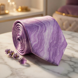 Lavender Marble Wave Krawatte