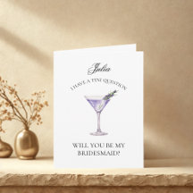 Lavender Martini wird meine Bridesmaid-Karte sein