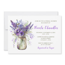 Lavender Mason Jar Brautparty