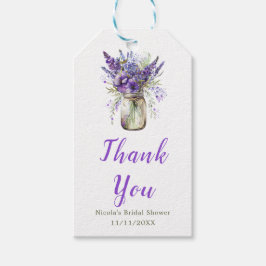 Lavender Mason Jar Brautparty Geschenkanhänger