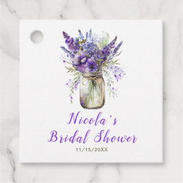 Lavender Mason Jar Brautparty Geschenkanhänger