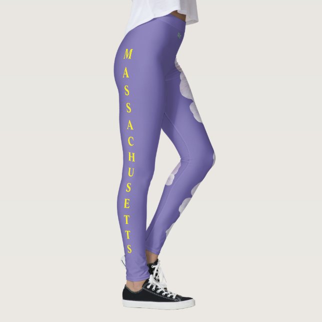 Lavender Massachusetts Staat Mayflower Leggings (Rechts)