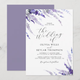 Lavender Mauve Dusty Lila Lilac Floral Wedding Einladung