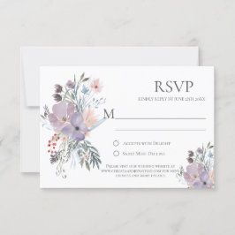 Lavender Meadow Calligraphy RSVP-Karten RSVP Karte