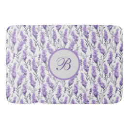 Lavender Meadows Mit Monogramm Badematte