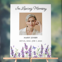 Lavender Memorial Photo Funeral Acrylschild