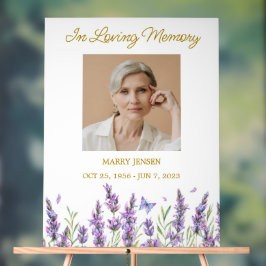 Lavender Memorial Photo Funeral Acrylschild