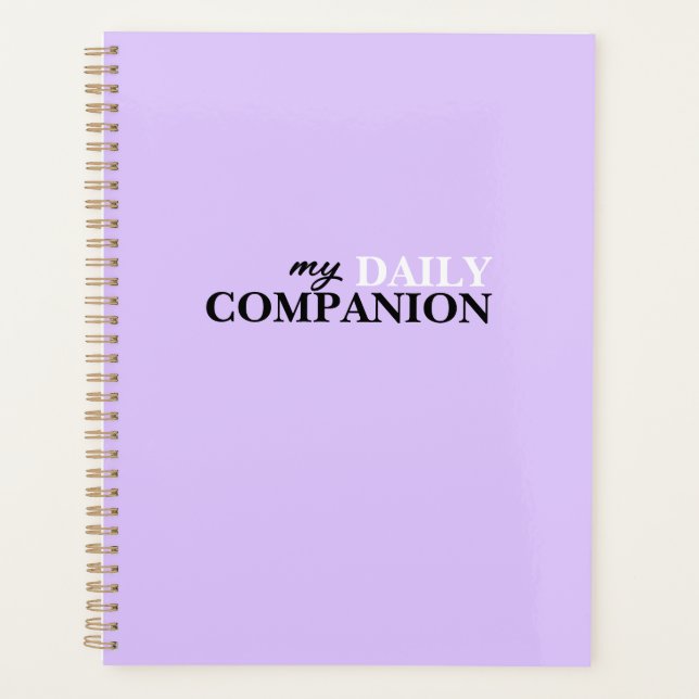 Lavender Minimaliste Daily Planner (Devant)