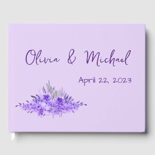 Lavender minimalistisch elegantes Gästebuch
