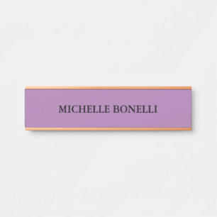 Lavender Minimalistisch Schlicht Legible Modern Türschild