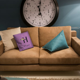 Lavender minimalistisch Wasserfarbe Kissen