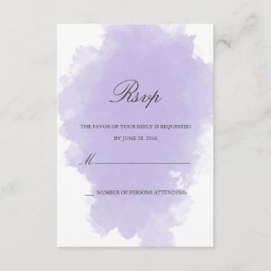 Lavender Mist Antwortkarte RSVP Karte