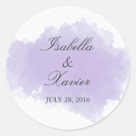 Lavender Mist | GASTGESCHENK HOCHZEIT Runder Aufkleber