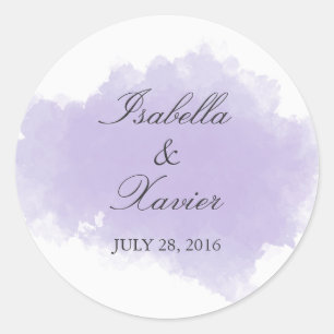 Lavender Mist   GASTGESCHENK HOCHZEIT Runder Aufkleber