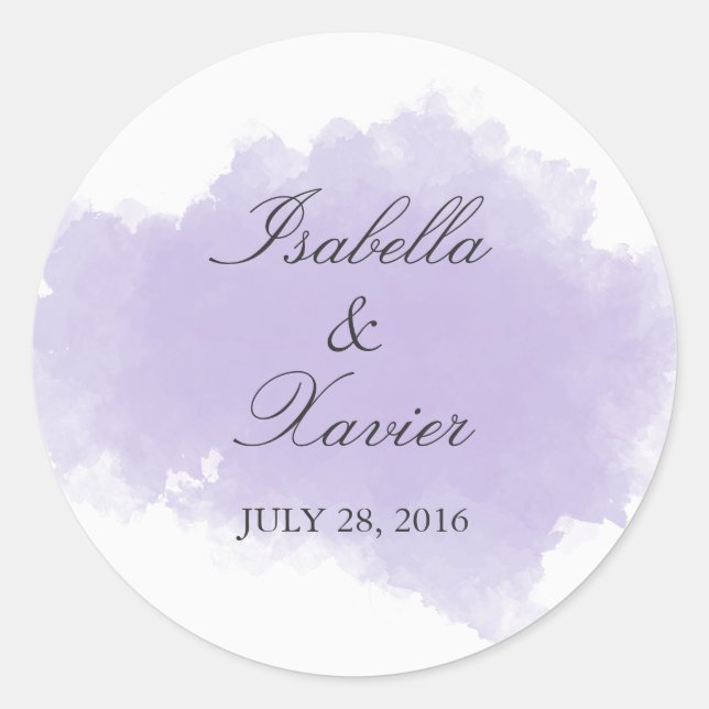Lavender Mist | GASTGESCHENK HOCHZEIT Runder Aufkleber (Vorderseite)