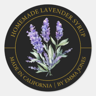 Lavender Modern Label Runder Aufkleber
