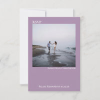 Lavender Modern Simple Minimalistisch Foto Wedding