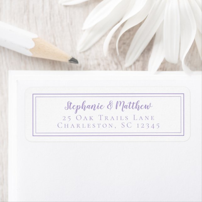 Lavender Modern Wedding RSVP Return Address (Insitu)