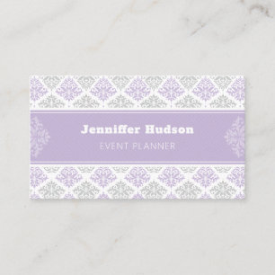 Lavender moderne Damast anpassbar Visitenkarte