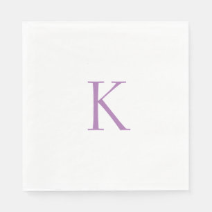 Lavender Monogram Luncheon Napkins Serviette