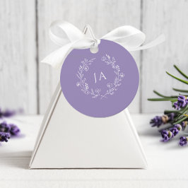 Lavender Monogram Wedding Geschenkanhänger