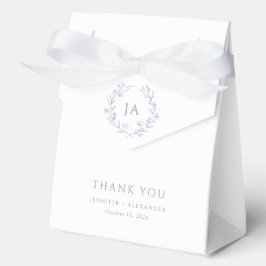 Lavender Monogram Wedding Geschenkschachtel
