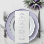 Lavender Monogram Wedding Menükarte<br><div class="desc">Erhöhen Sie Ihren Empfang mit unserer Lavender Monogram Wedding Menu Card. Diese Karte mit einem einfachen und raffinierten Design mit Monogramm und Wildblumen verleiht Ihrem Tisch eine Touch zeitloser Schönheit. Lassen Sie Ihre Gäste mit dieser eleganten Ergänzung durch ein unvergessliches kulinarisches Erlebnis führen.</div>