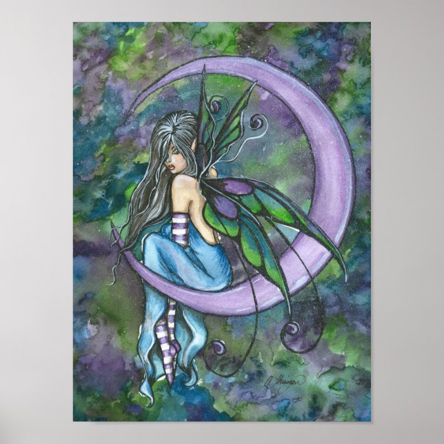 Lavender Moon Poster Print von Ashley Thieszen (Vorne)
